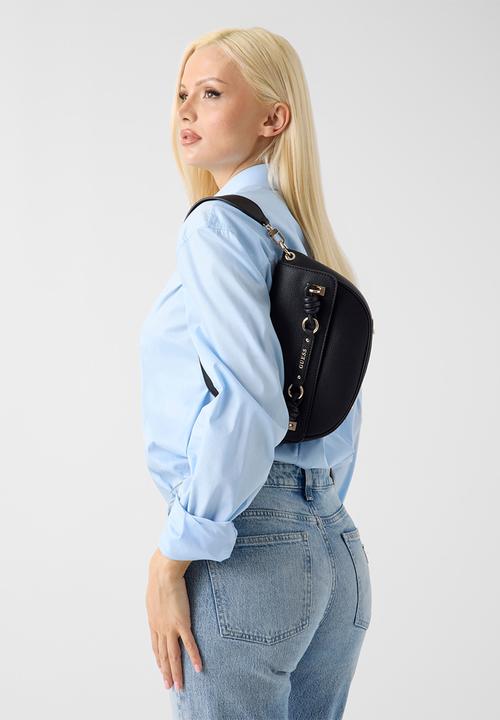 GUESS - Camelia Flap Shoulder Bag- Black