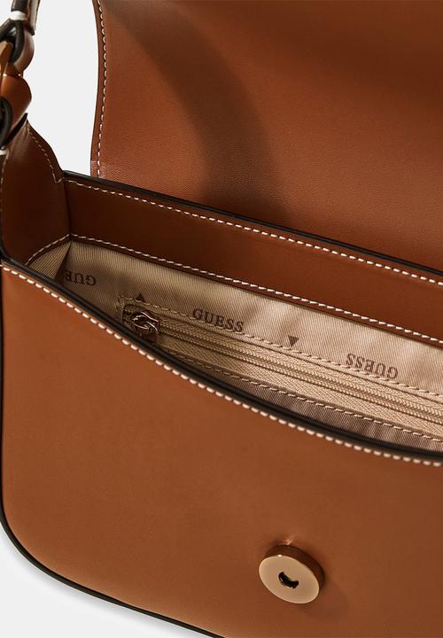 GUESS - Ruby Flap Shoulder Bag- Caramel