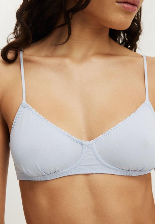 Cotton On - Demi jersey bralette - violet blue