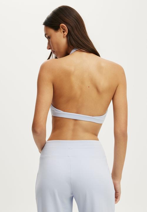 Cotton On - Ultra Soft Wrap Crop - Violet Blue
