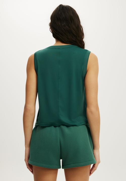 Cotton On - Active Everyday Muscle Tank - Bistro Green