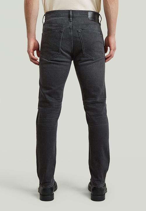 G-STAR - 3301 Slim - Worn In Ripped Black Moon
