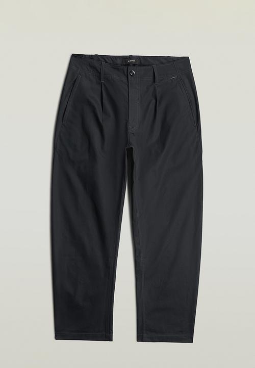 G-STAR - Helsinki Pleated Loose Tapered Chino - Dk Legion Blue
