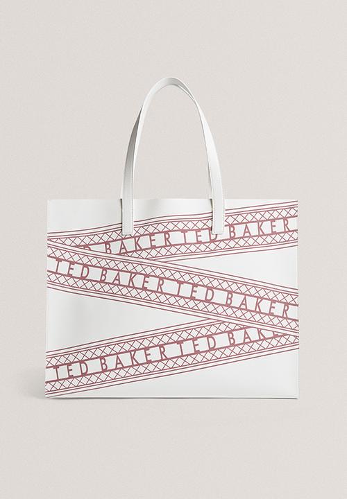 Ted Baker - Reecon Graphic Detail Extra Large Icon Bag - White