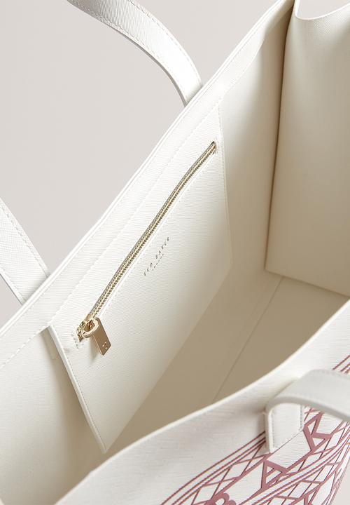 Ted Baker - Reecon Graphic Detail Extra Large Icon Bag - White
