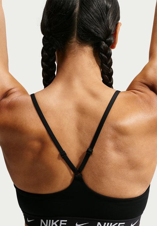 Nike - Nike Indy Light Support Women's Padded Adjustable Sports Bra - Black/Black/White