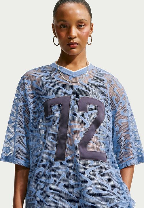 Nike - W Nk Chill Wvn Lace Jersey - Work Blue/Gridiron/White