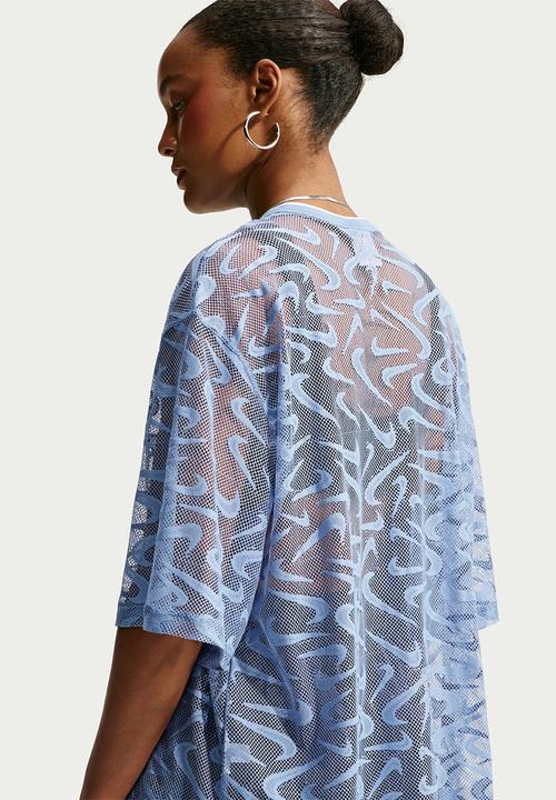 Nike - W Nk Chill Wvn Lace Jersey - Work Blue/Gridiron/White