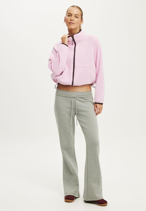 Cotton On - Polar Fleece Raglan Jacket - Pink Lavender