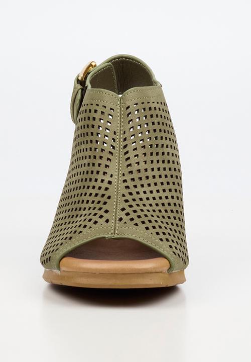 Butterfly Feet - Indra 1 peep toe heel - olive