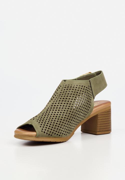 Butterfly Feet - Indra 1 peep toe heel - olive