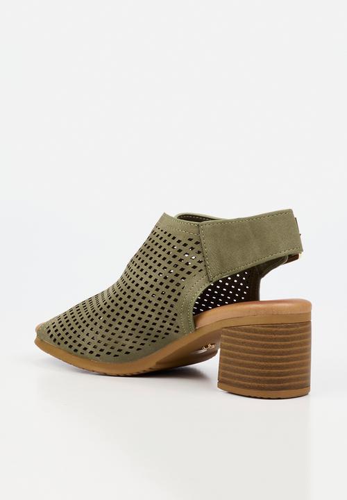Butterfly Feet - Indra 1 peep toe heel - olive
