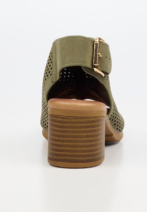 Butterfly Feet - Indra 1 peep toe heel - olive
