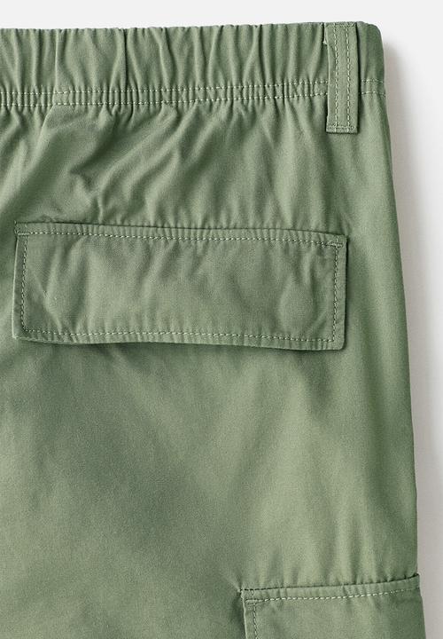 H&M - Relaxed fit cotton cargo trousers - khaki green