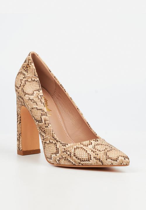 Miss Black - Nala 2 classic block heel - snake