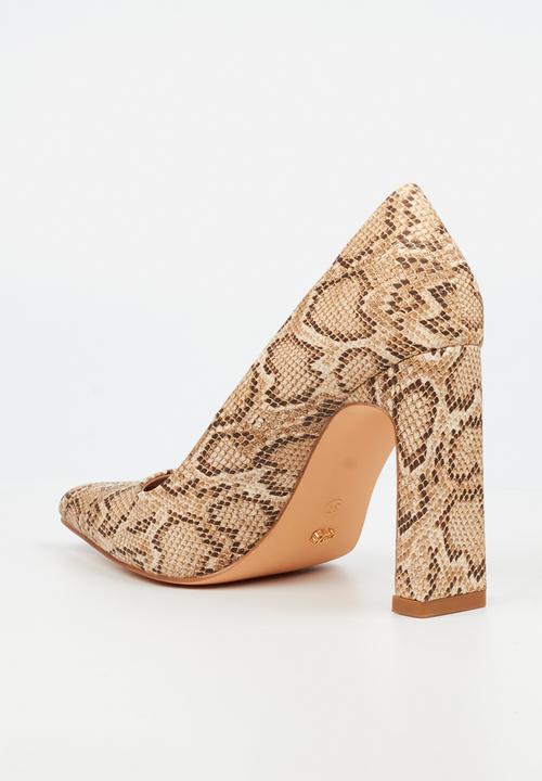 Miss Black - Nala 2 classic block heel - snake