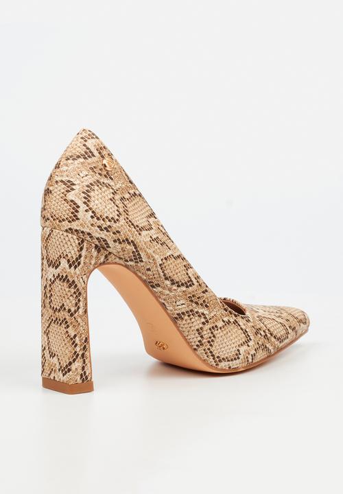 Miss Black - Nala 2 classic block heel - snake