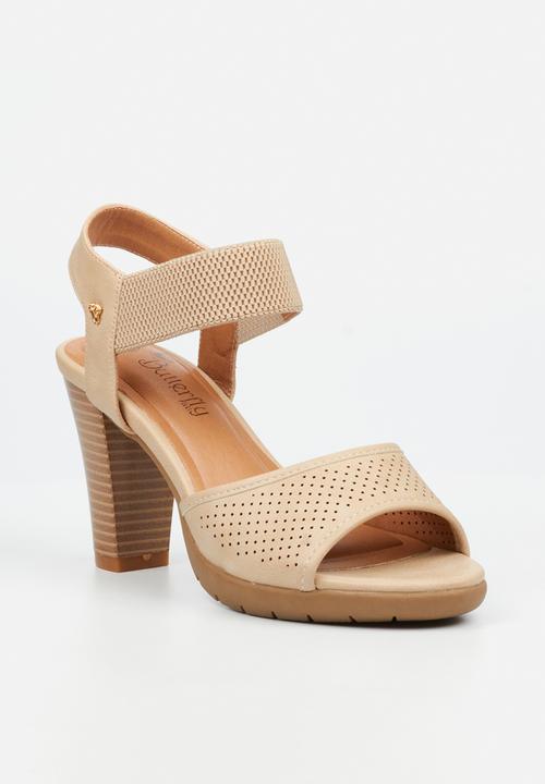 Butterfly Feet - Raina 2 ankle strap heel - beige