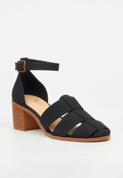 Butterfly Feet - Wexley 2 ankle strap heel - black