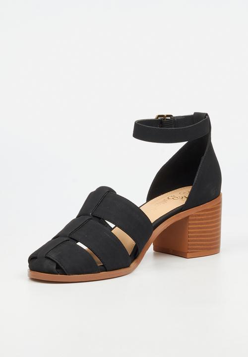 Butterfly Feet - Wexley 2 ankle strap heel - black