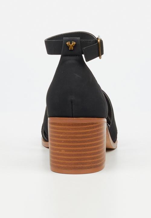 Butterfly Feet - Wexley 2 ankle strap heel - black