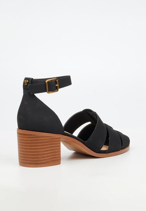 Butterfly Feet - Wexley 2 ankle strap heel - black