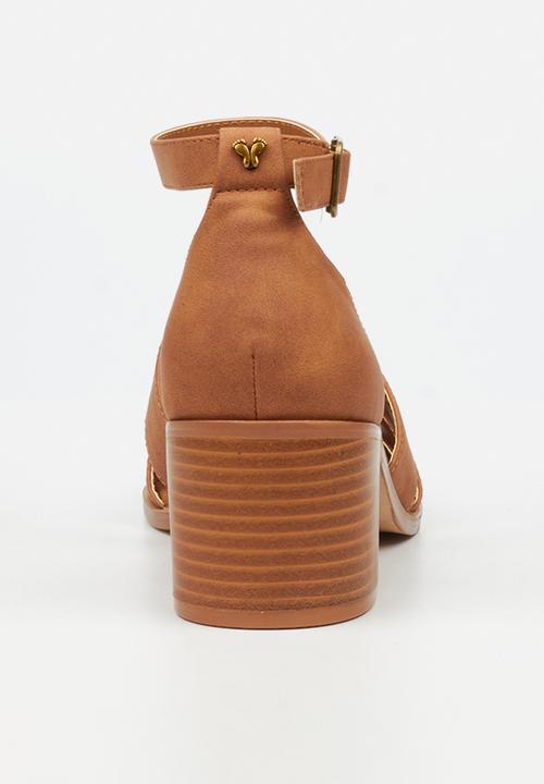 Butterfly Feet - Wexley 2 ankle strap heel - tan