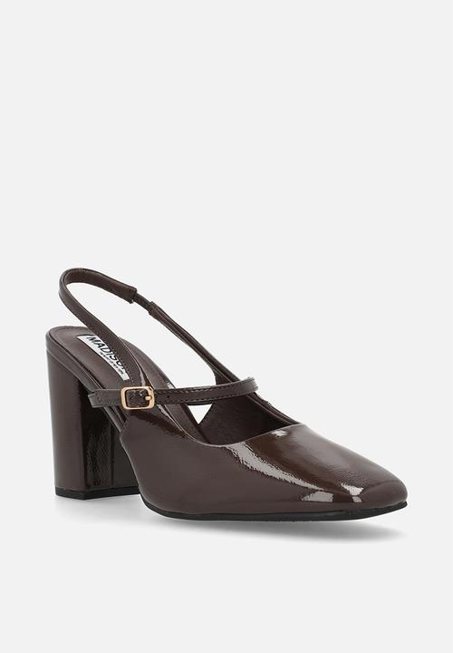 Madison® - Qia close toe slingback heel - chocolate