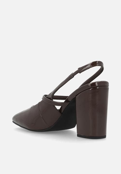 Madison® - Qia close toe slingback heel - chocolate