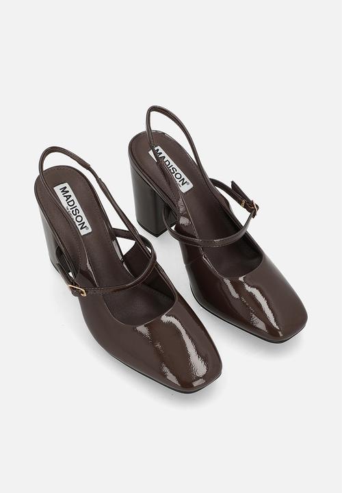 Madison® - Qia close toe slingback heel - chocolate