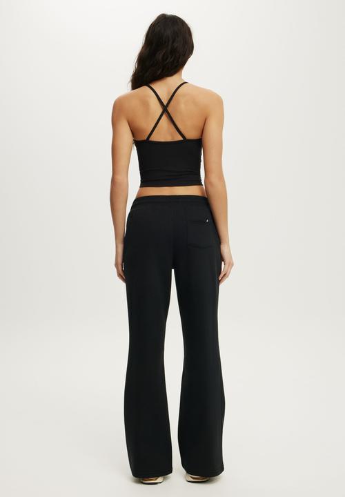Cotton On - Plush Bootleg Sweatpant - Black