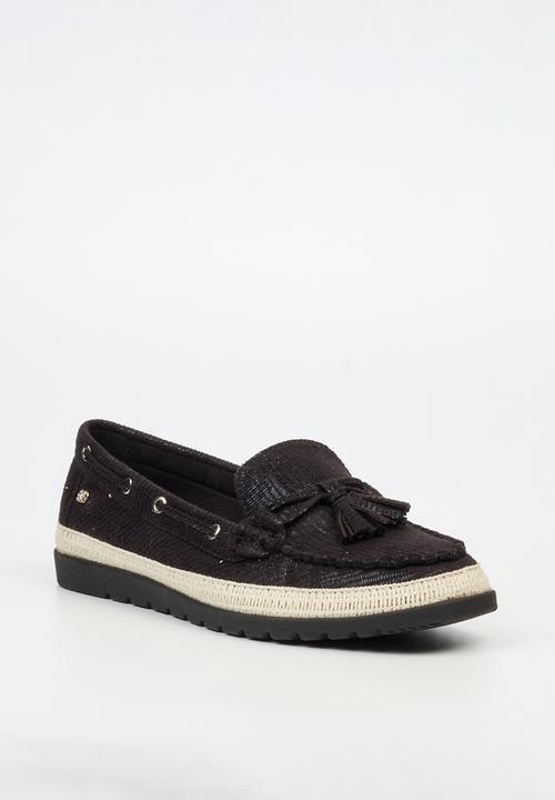 Butterfly Classics - Willa 2 boat shoe - black