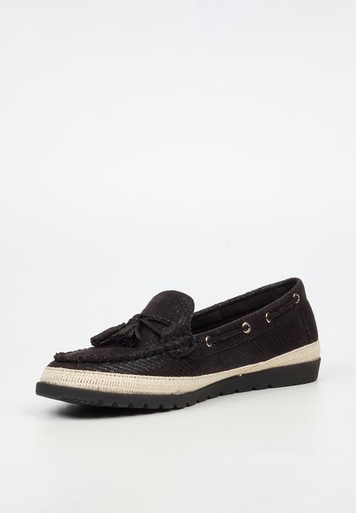 Butterfly Classics - Willa 2 boat shoe - black