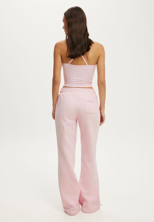 Cotton On - Plush Bootleg Sweatpant - Cherry Dream