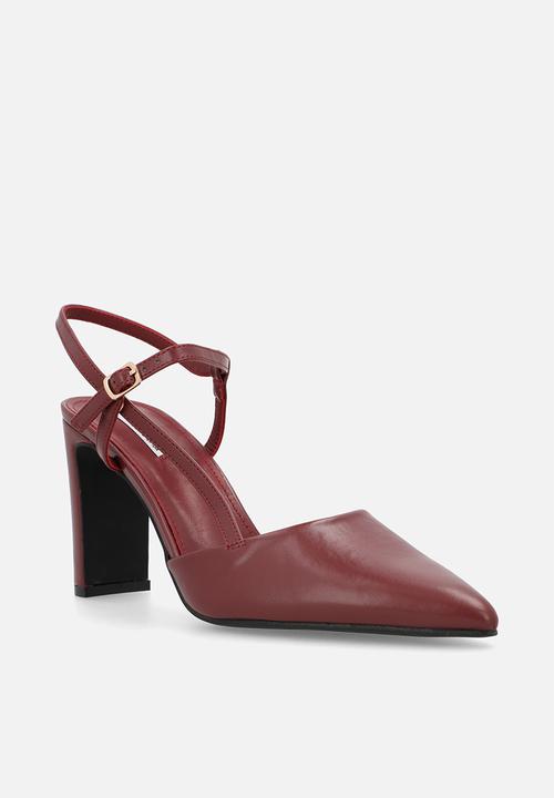 Madison® - Quill close toe slingback heel - wine
