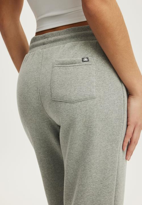Cotton On - Plush Bootleg Sweatpant - Mid Grey Marle