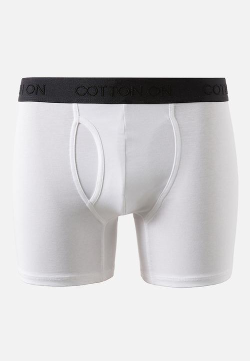 Cotton On - 3 Pack Mens Organic Cotton Boxer Brief - Black/Light Grey Marle/White