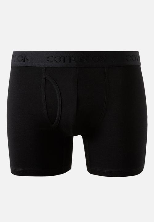 Cotton On - 3 Pack Mens Organic Cotton Boxer Brief - Black/Light Grey Marle/White