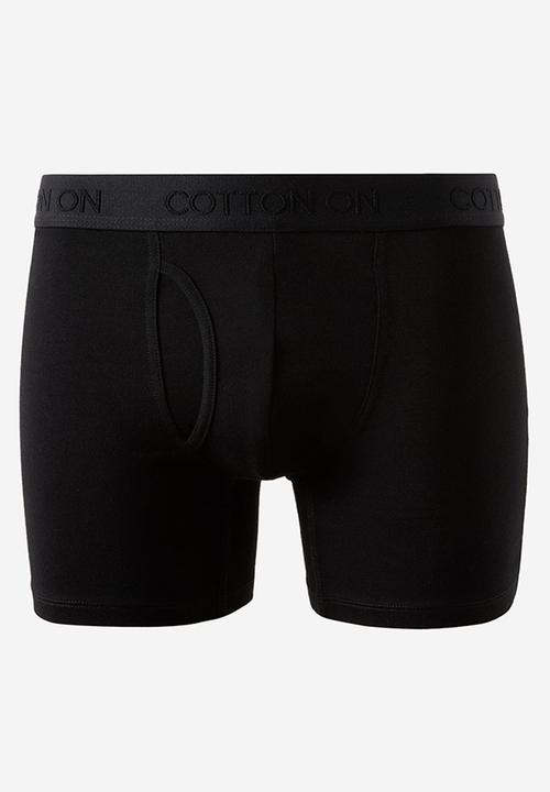 Cotton On - 3 Pack Mens Organic Cotton Boxer Brief - Navy/Light Grey Marle/Black