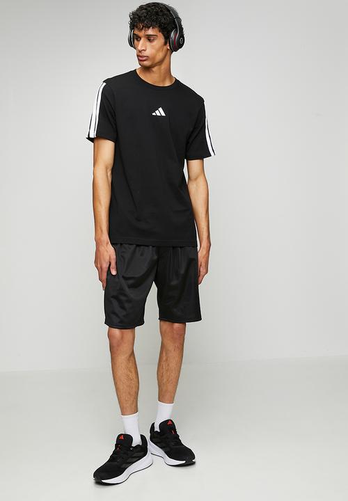 adidas Performance - 3-Stripe SJ Tee   - black/white