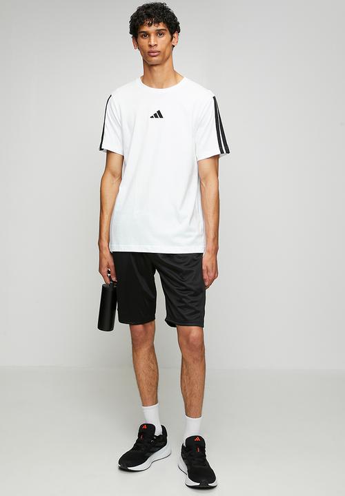 adidas Performance - 3-Stripe SJ Tee   - white/black
