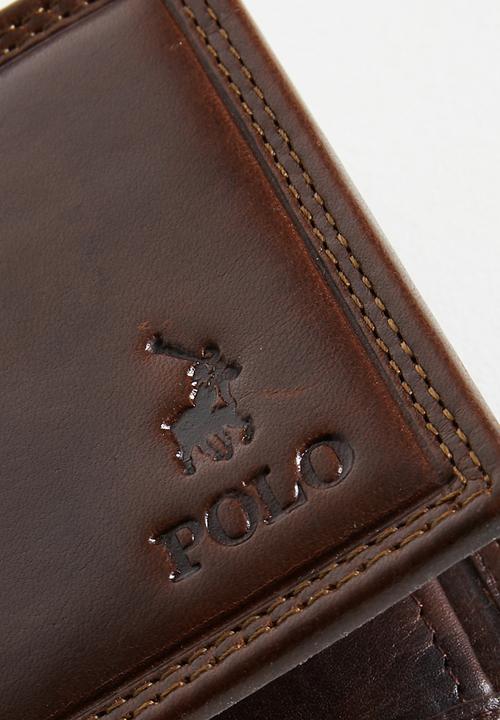 POLO - Bifold With Coin Section - Brown
