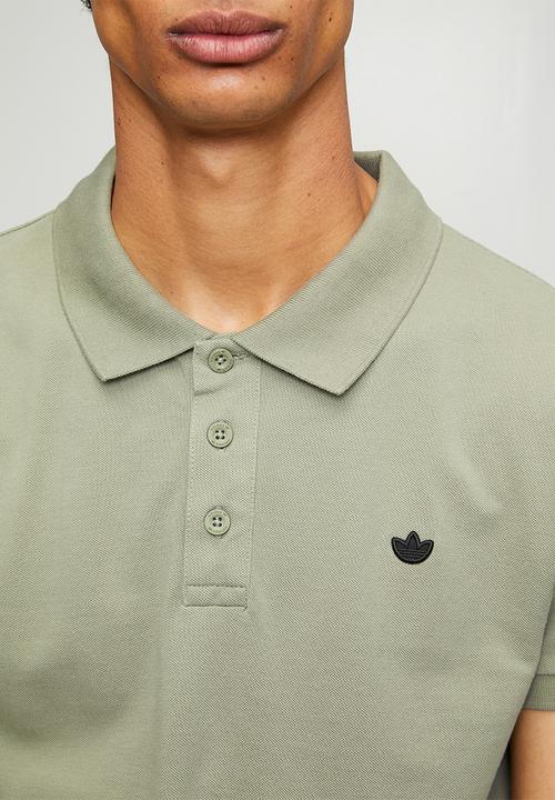 adidas Originals - ESSENTIAL POLO SF  - SILVER PEBBLE/BLACK