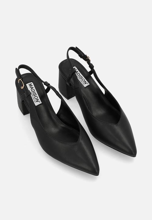 Madison® - Quest close toe slingback heel - black