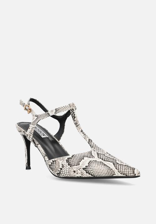 Madison® - Quincy close toe slingback heel - white / black