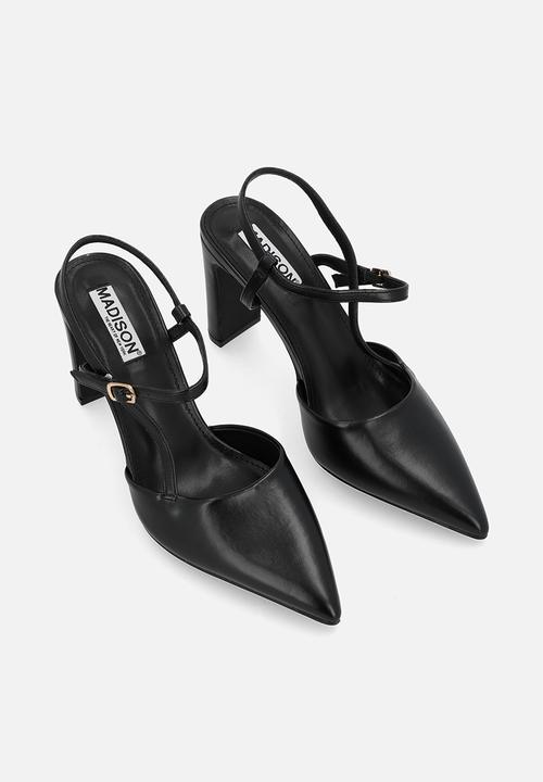 Madison® - Quill close toe slingback heel - black
