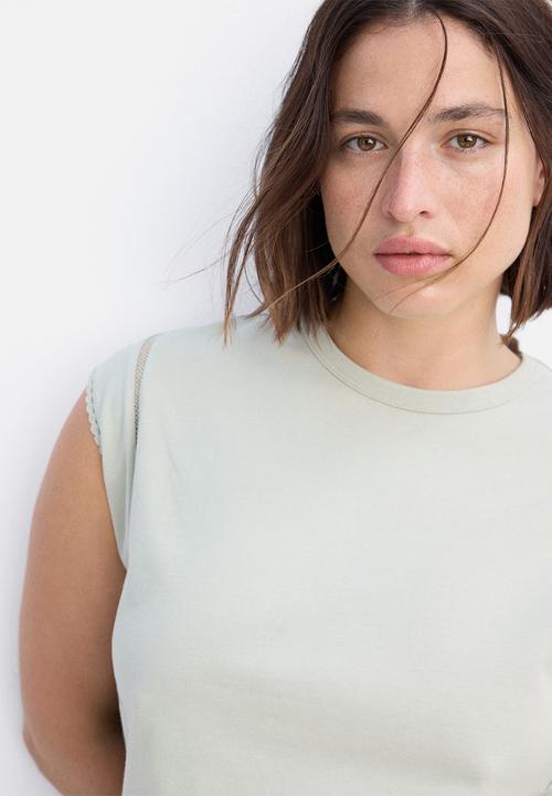 MANGO - T-shirt marea - light/pastel green