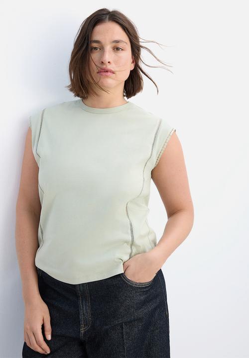 MANGO - T-shirt marea - light/pastel green