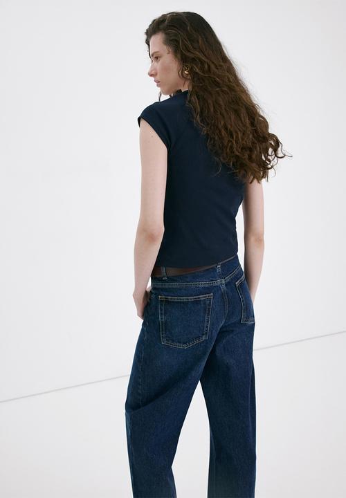 MANGO - T-shirt conti - navy