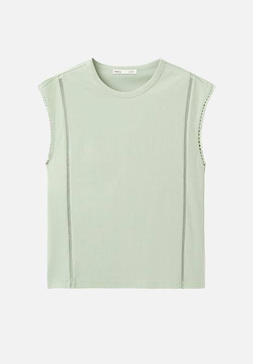 MANGO - T-shirt marea - light/pastel green